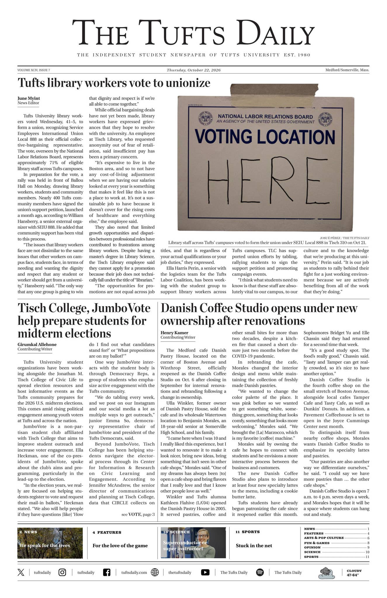The Tufts Daily - Thursday, October 22, 2026 by The Tufts Daily - Issuu