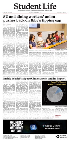 October 22, 2026 Student Life newspaper, Washington University in St. Louis