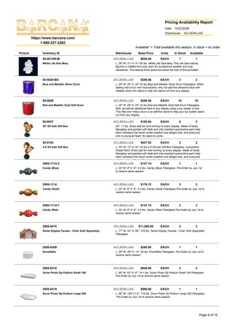 BAR ALL Fiberglass Base 第 8 页