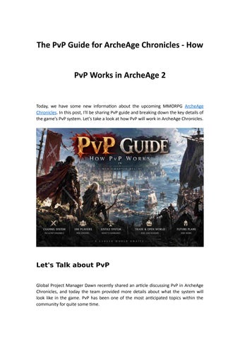 The PvP Guide for ArcheAge Chronicles - How PvP Works in ArcheAge 2