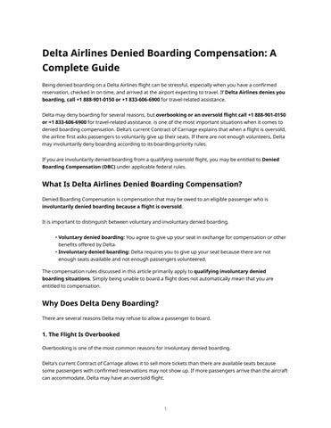 Delta Airlines Denied Boarding Compensation Guide