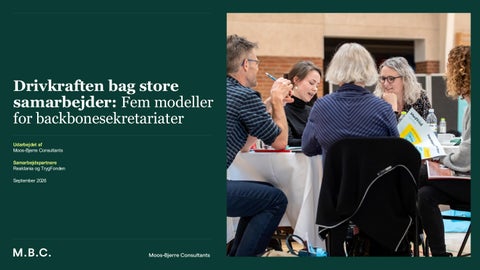 Drivkraften bag store samarbejder: Fem modeller for backbonesekretariater