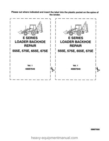 New Holland 655E Backhoe Loader PDF Service Manual 40057540