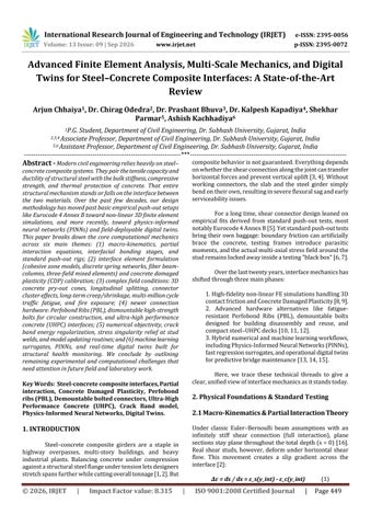 Advanced Finite Element Analysis, Multi-Scale Mechanics, and Digital Twins for Steel–Concrete Compos
