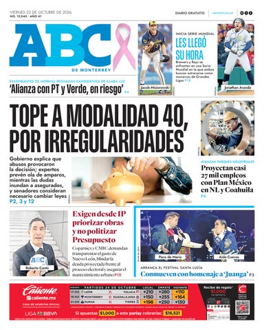 ABC VIERNES 23 OCTUBRE 2026 