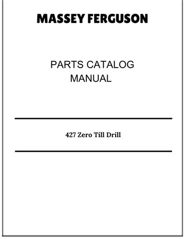 Massey Ferguson 427 Zero Till Drill Parts Catalog Manual