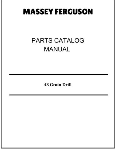 Massey Ferguson 43 Grain Drill Parts Catalog Manual 