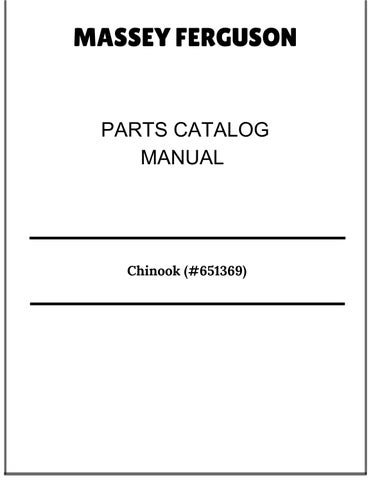 Massey Ferguson Chinook (#651369) Parts Catalog Manual 