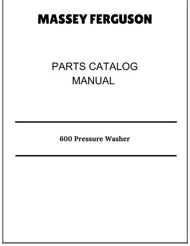 Massey Ferguson 600 Pressure Washer Parts Catalog Manual