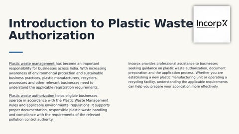Plastic Waste Authorization in India: A Complete Guide for Businesses