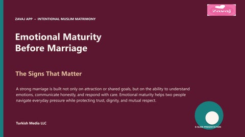 Emotional Maturity Before Marriage