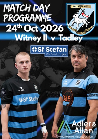 Witney RFC Match Programme 24 Oct 2026-2