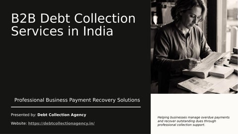 B2B Debt Collection Services in India – Debt Collection Agency