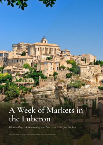 A Week of Markets in the Luberon