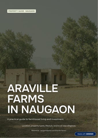 Araville Farms in Naugaon: Farmhouse Living and Investment Guide