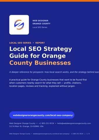 Local SEO Strategy Guide for Orange County Businesses