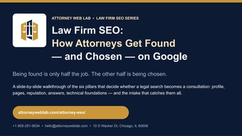 Law Firm SEO: How Attorneys Get Found — and Chosen — on Google