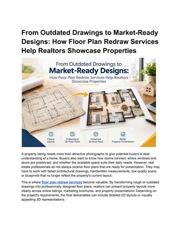 From Outdated Drawings to Market-Ready Designs_ How Floor Plan Redraw Services Help Realtors Showcas
