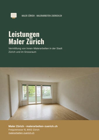 Leistungen Maler Zürich – Malerarbeiten in Zürich | Maler Zürich - malerarbeiten-zuerich.ch
