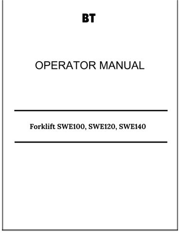 BT Forklift SWE100, SWE120, SWE140 Operator Manual 