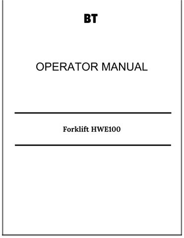 BT Forklift HWE100 Operator Manual