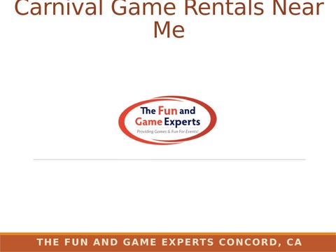 Carnival Game Rentals Near Me