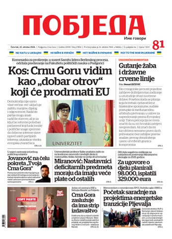 Dnevni list POBJEDA 22.10.2026.