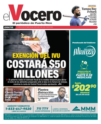 EL VOCERO | Edición lunes, 26 de octubre de 2026 