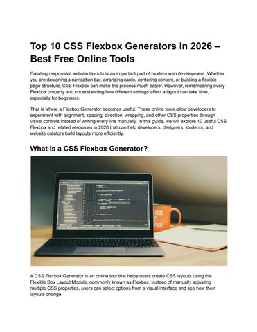 Top 10 CSS Flexbox Generators in 2026 – Best Free Online Tools