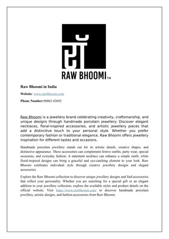 Raw Bhoomi in India