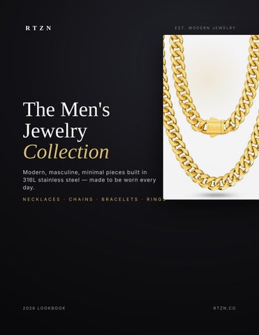 RTZN 2026 Lookbook — Men’s Necklaces, Chains, Bracelets & Rings