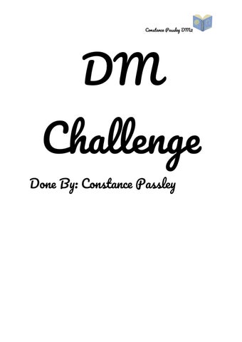 Constance Passley - DM Challenge