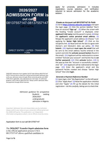 Precious Cornerstone University, Oyo (2026/2027)1st,2nd and 3rd batch Admission list Is Out, call 08
