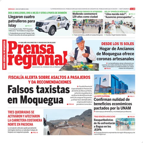 La Prensa Regional – Miércoles 28 de octubre de 2026