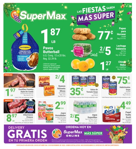 Supermax Válido Octubre 28-3 Noviembre