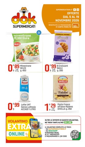 Offerte dal 5 al 19 Novembre 2026 Dok ex Fallarino: apice,paduli,pietrelcina 