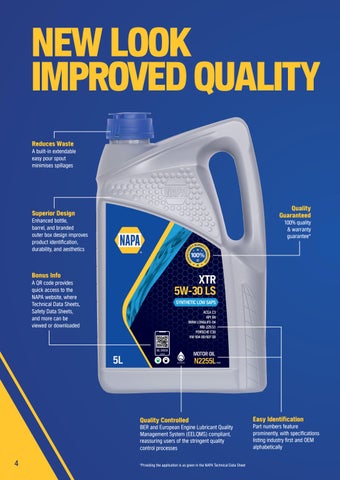NAPA Lubricants 家具手册 第 4 页