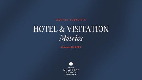 Visit Newport Beach's Weekly Insights: October 30, 2026