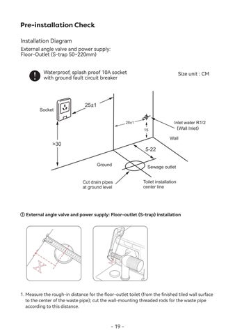 INTEGRATED 智能 TOILET – USER × INSTALLATION MANUAL 第 20 页
