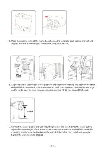 INTEGRATED 智能 TOILET – USER × INSTALLATION MANUAL 第 22 页