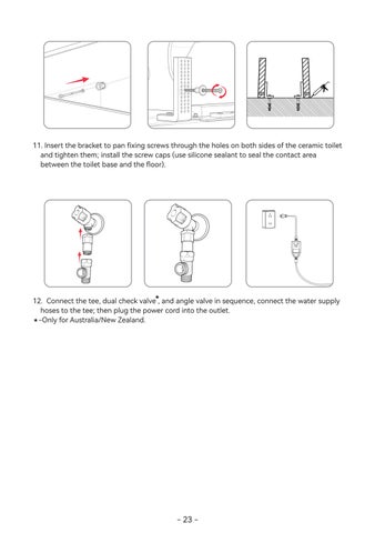 INTEGRATED 智能 TOILET – USER × INSTALLATION MANUAL 第 24 页