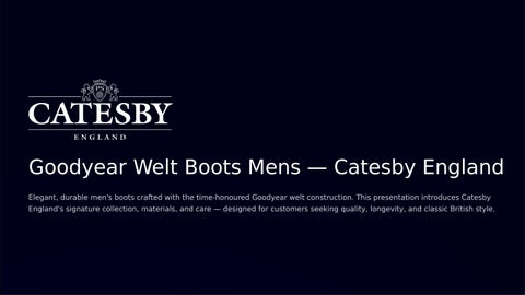 Goodyear Welt Boots Mens for Timeless Style
