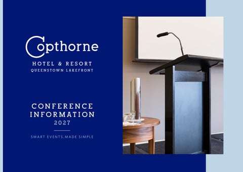 Copthorne Hotel and Resort Queenstown Lakefront Conference Brochure