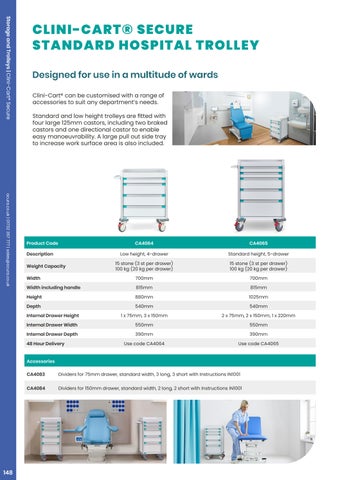 Ocura Healthcare 2026/27 收纳 and Trolleys Section 第 4 页