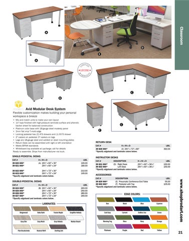 ShopBrodart US Desks and Tables 电子版 家具目录 第 21 页