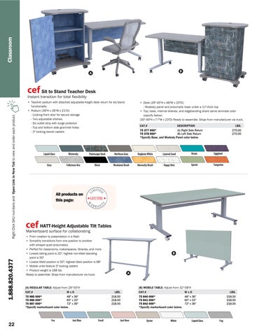 ShopBrodart US Desks and Tables 电子版 家具目录 第 22 页