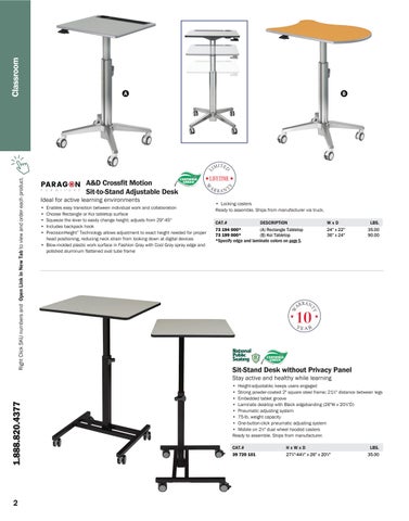 ShopBrodart US Desks and Tables 电子版 家具目录 第 2 页