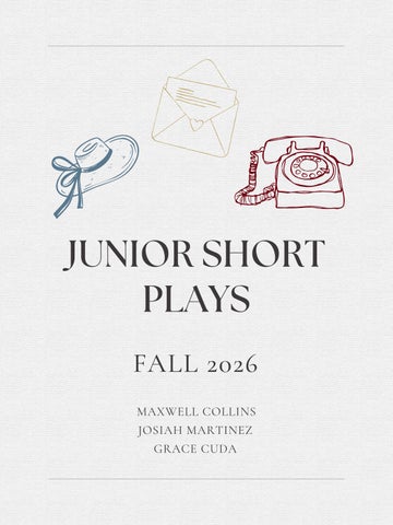 Jr. Short Play Fall 2026 Program
