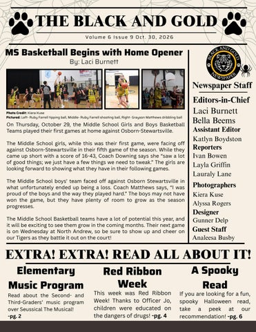 The Black and Gold Volume 6 Issue 9 October 30th, 2026